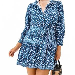 NEW LILLY PULITZER drena mini dress in starlight navy